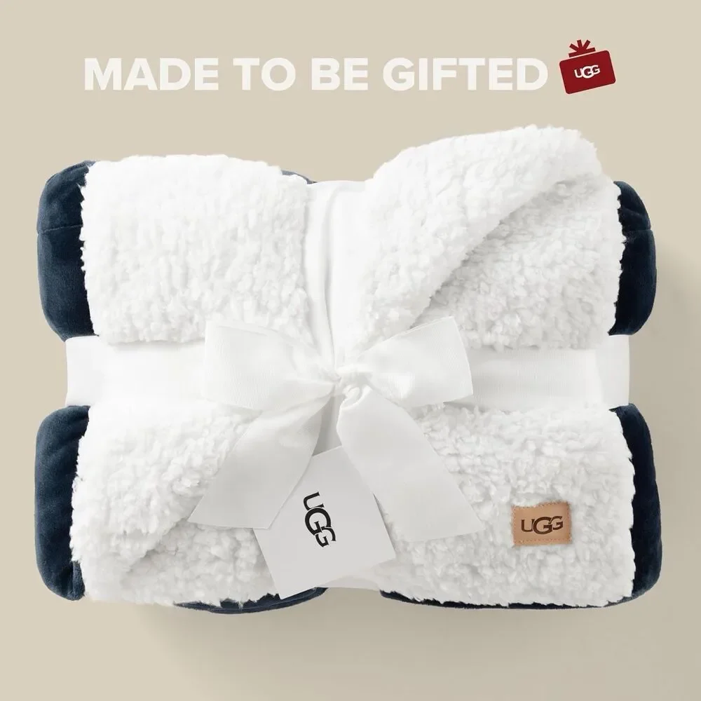 UGG Nita Throw Blanket, Reversible Fleece Blanket, 50
